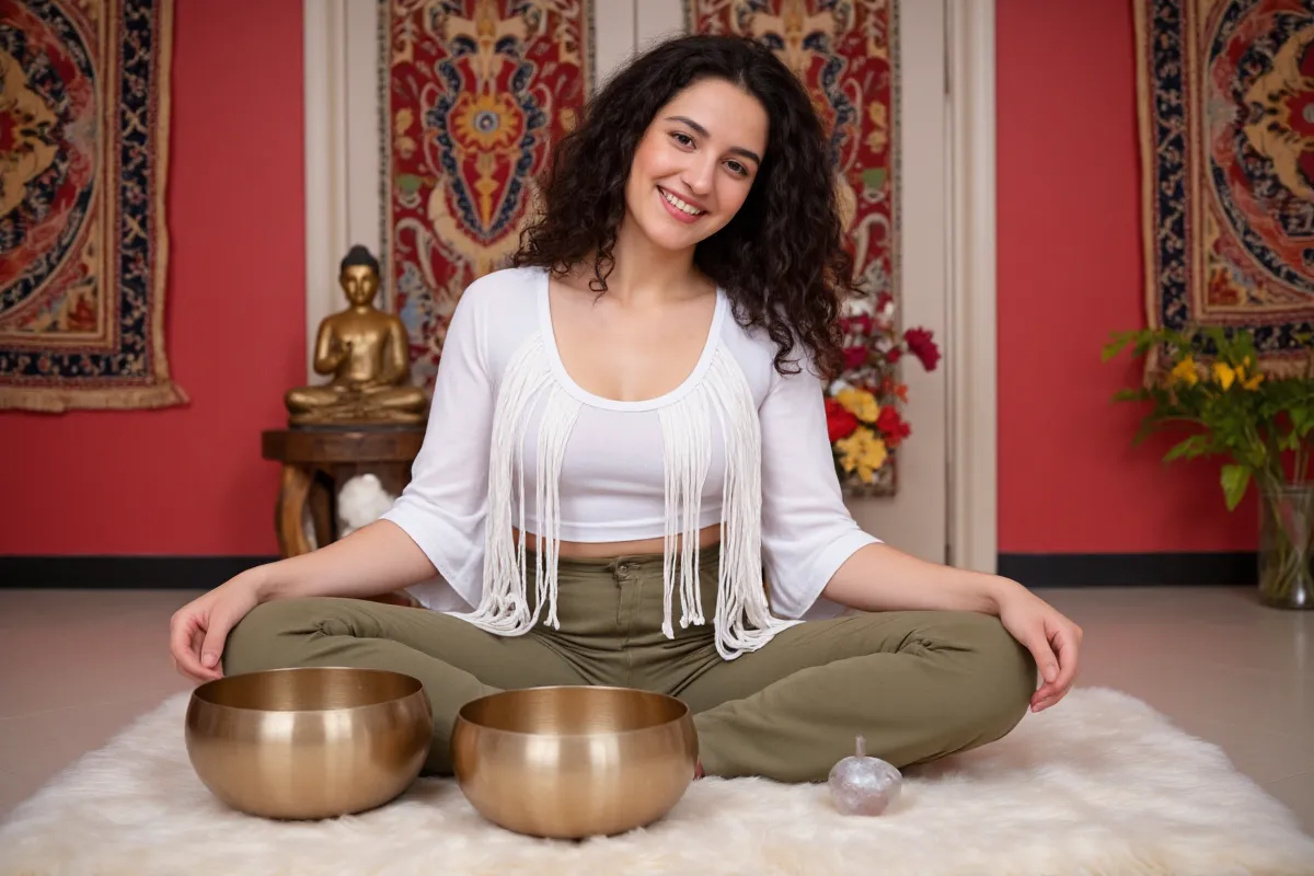 אישה עושה תרגיל מדיטציה